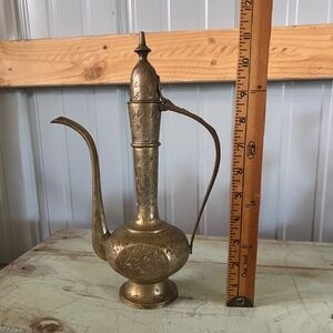Brass Turkish etched tea pot